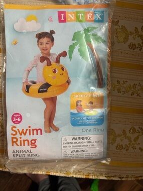 Intex Kids Yellow Bee Swim Ring - Animal Split Ring (Ages 3-6)